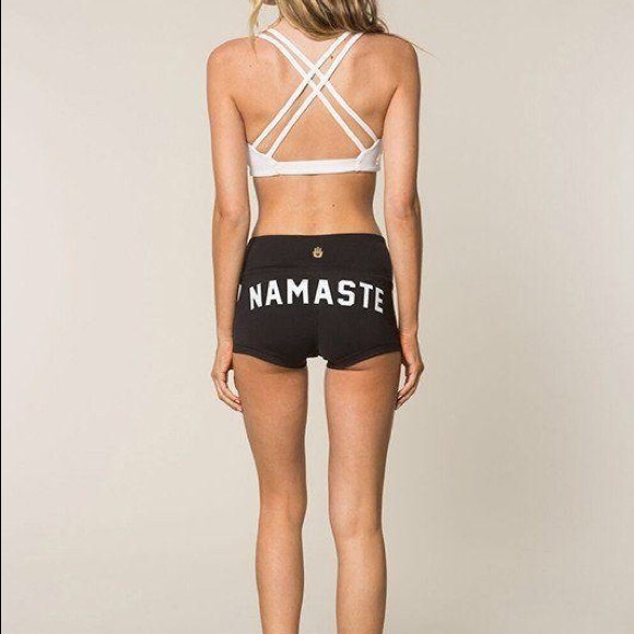 Spiritual Gangster Hatha Yoga Shorts Namaste - Picture 1 of 6